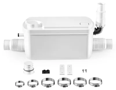 Hebeanlage 250 W, 3 Einlässe, bis 8,5 m, für Toilette/Dusche