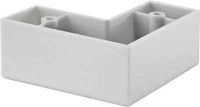 Produktbild von Tarrox Möbelfuß eckenbündig 25 x 60 x 60 mm, grau