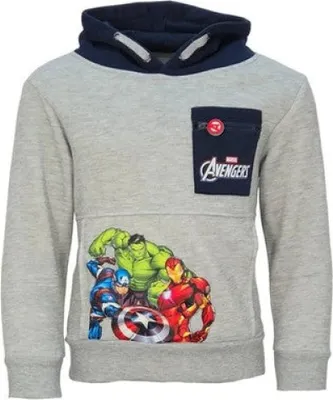 Produktbild von Marvel Avengers Kinder Jungen Fleece Hoodie Kapuzenpullover – Grau / 92