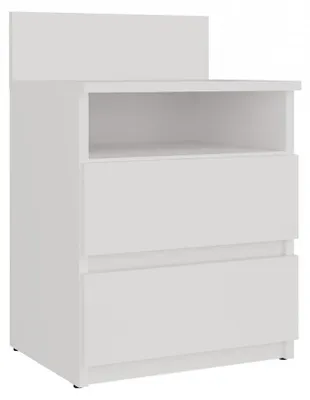 Obrázok produktu pre Topeshop M1 BIEL MAT, Nočný stolík, Biela, 2 zásuvka/zásuviek, Drevotrieskové dosky, 400 mm, 320 mm