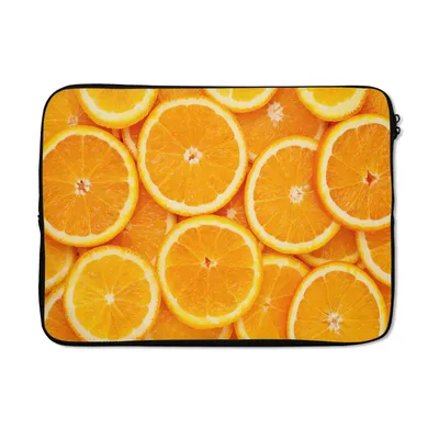 Produktbild von MuchoWow® Laptop Hülle 14 ZollOrange - Obst - Orange Laptoptasche - Laptoptasche - Stoßsicher - Schutzhaube