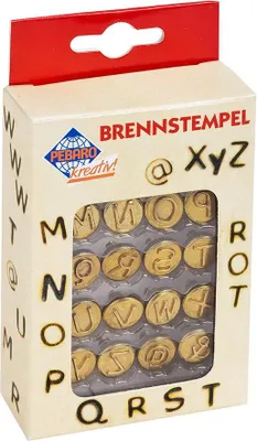 Produktbild von Pebaro Brandstempel Set Alphabet M-Z für Kinder - Hobby Stempel
