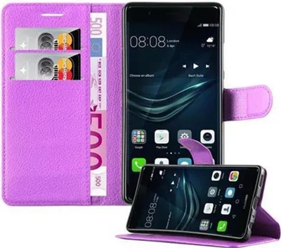 Obrázek produktu pro Cadorabo pouzdro pro Huawei P9 Protective Case in Purple Pouzdro na mobil s magnetickým zavíráním