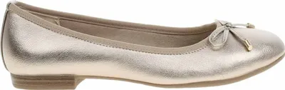 Produktbild von MARCO TOZZI Damen Ballerina klassisch mit Schleife runde Form Slipper 2-22137-42, Größe:40 EU, Farbe:Gold
