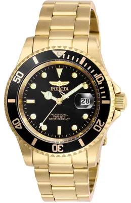 Obrázok produktu pre Invicta Pro Diver 26975 Pánske Hodinky - Quartz Hnutie - Nerezová Oceľ s Čiernym Ciferníkom - 40 mm