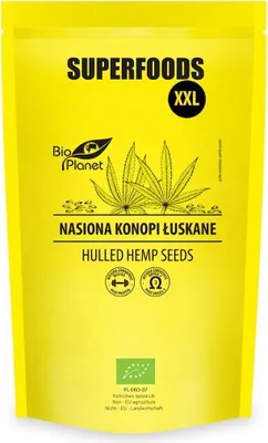 NASIONA KONOPI ŁUSKANE BIO 600 g - BIO PLANET SUPERFOODS