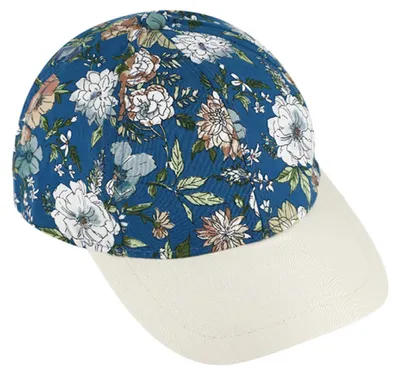 Fiebig Baseball-Cap mit Blumenmuster 100% Baumwolle in blau