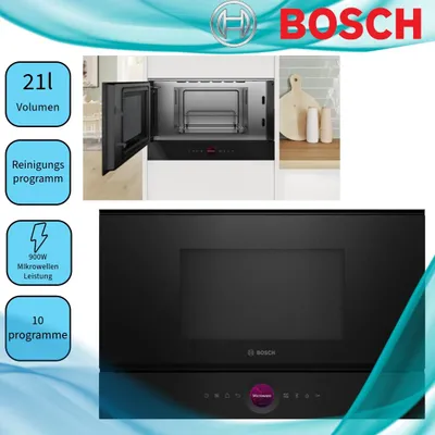 Obrázok produktu pre Bosch Serie 8 BEL7321B1, Na pracovnú dosku, Kombinovaná mikrovlnka, 21 L, 900 W, Vstavaný displej, TFT