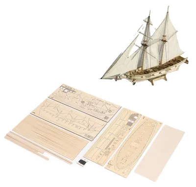 Obrázok produktu pre Súprava na stavbu modelového plavidla, loď, mierka 1:100, rozmer 40 x 15 cm, určená na modelárstvo