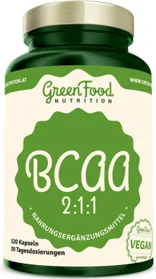 Produktbild von GreenFood Nutrition BCAA 2:1:1 120 Kapseln
