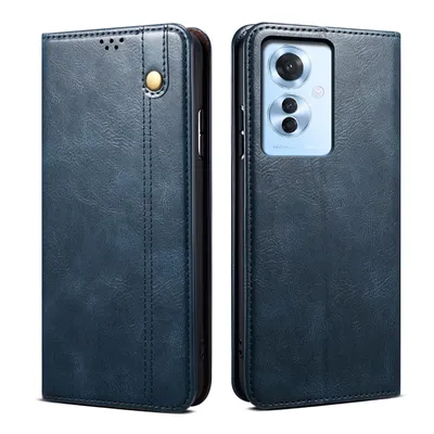 Produktbild von Hülle für Oppo Reno11 F Leder Brieftasche Schutzhülle mit Standfunktion Blau