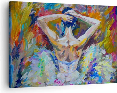 Produktbild von Bild auf Leinwand - Leinwandbild - Balletttänzer tanzen - 70x50cm - Wand Bild - Wanddeko - Leinwanddruck - Bilder - Kunstdruck - Wanddekoration - Leinwand bilder - Wandkunst - AA70x50-3503