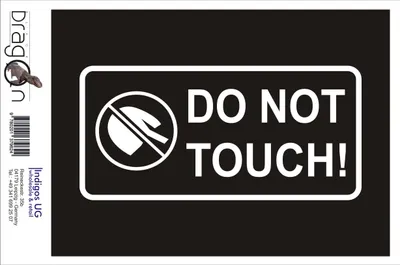 Produktbild von Aufkleber / Autoaufkleber - JDM / Die cut / Auto / OEM - Do not touch! - 210x100mm gold - Heckscheibe / Heckscheibenaufkleber