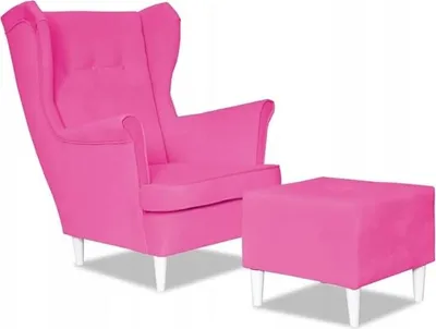 Produktbild von Family Meble Ohrensessel mit Hocker Ari II Relaxsessel Skandinavisch Loungesessel Fernsehsessel Für Wohnzimmer Esszimmer Schlafzimmer Büro (TRINIT 10)