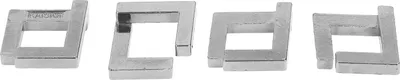 Produktbild von Brain Teaser Metall-Puzzle-Spielzeug, Zinklegierung, galvanisiert, tragbar, 3D-Freischaltung, ineinandergreifend