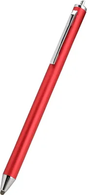 Zdjęcie produktu dla Rysik z szmatką do smartfonów i tabletów Samsung Tab/LG/Huawei/Xiaomi do iPada 2018 (czerwony)