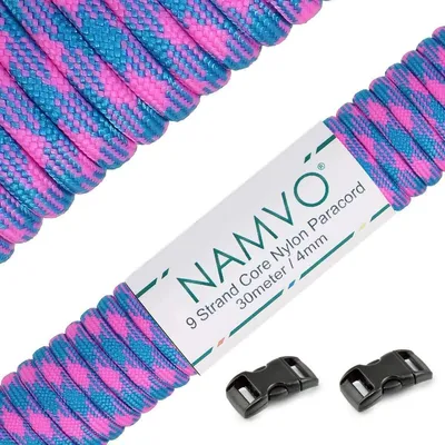 Image de Inovra - Cordelette paracorde, 30,5 mètres - Diamètre de 4 mm - 9 brins intérieurs - Résistante aux UV - Très solide - Idéale pour le camping