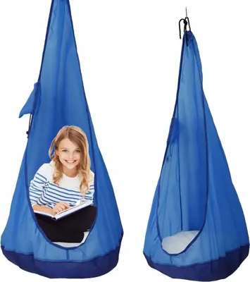 Immagine prodotto di Altalena da giardino Cocoon per bambini Sedia sospesa per cameretta blu
