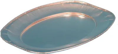 Produktbild von 60 Aluminium Servierplatten Einweg Cateringplatten oval 548x360mm recycelbar