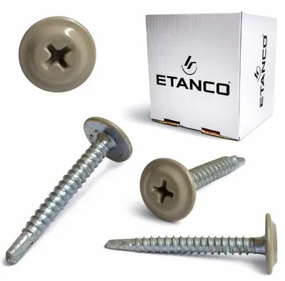 Zdjęcie produktu dla Wkręty samowiercące ETANCO GM-B do dachów stalowych, kolor RAL 1019 (szaro-beżowy), 4,2 x 25 mm, 250 szt.