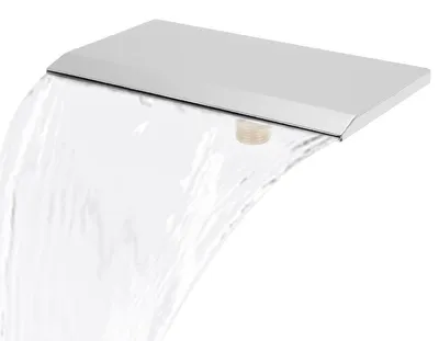 Obrázek produktu pro Vodopádový přepad bazénová fontána - Nerezová ocel - 19 cm - Stříbrná - Pro bazén, zahradu a jezírko