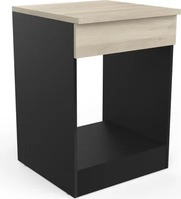 Produktbild von Unterschrank >Origan< in Kronberg Eiche/schwarz - 60x85x60 (BxHxT)
