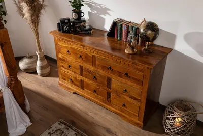 Produktbild von MASSIVMOEBEL24 Kommode Akazie 145x49x85 honig  lackiert OXFORD #0524