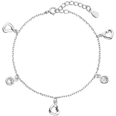 Immagine prodotto di Bracciale in argento  cuore bianco 33110.1