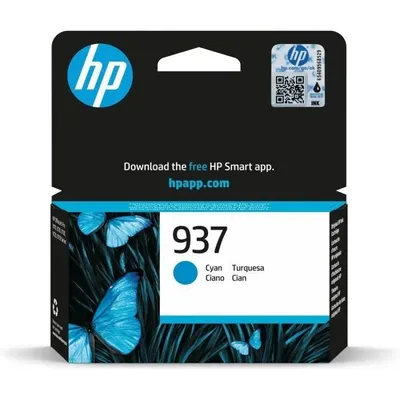 Produktbild von HP 937 Tintenpatrone, Original, Cyan, 800 Seiten, für OfficeJet Pro 9110, 9120, 9130, 9720, 9730