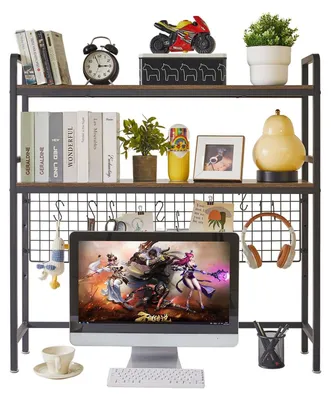 Image de Étagère multifonctionnelle à deux niveaux pour bureau