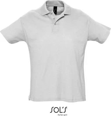 Produktbild von SOLs 11342 | Herren Summer Poloshirt II Seitenschlitze - Farbe: Ash (Heather) - Größe: M