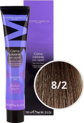 Produktbild von DCM Hair Color Cream Ammonia Free 8-2 Ash 100ml