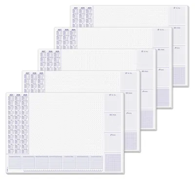 Image de SIGEL : Sous-main de bureau en papier, format DIN A2, calendrier 2027-2029, planificateur hebdomadaire