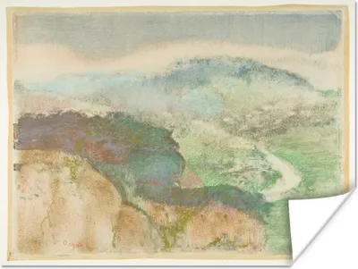 Produktbild von MuchoWow® Poster Landschaft - Gemälde von Edgar Degas 160x120 cm - Foto Plakat