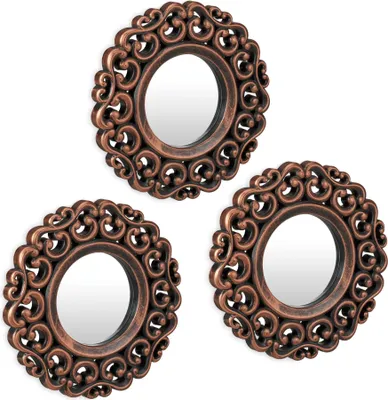 Produktbild von Barock Wandspiegel 3er Set, dekorative Spiegel mit robustem Rahmen und einfacher Montage