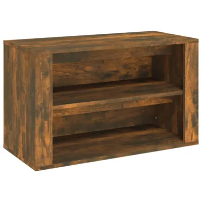Image de vidaXL Étagère à chaussures chêne fumé 75x35x45 cm Bois composite