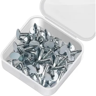 Zdjęcie produktu dla Gwoździe do papy, ocynkowane, z łbem stożkowym, filcowe, 100 sztuk, długość 13 mm