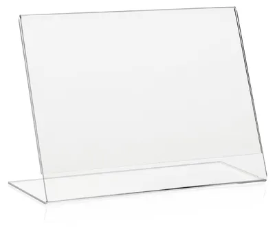 5x Prospektständer L-Form DIN A5 liegend transparent PLEXIGLAS