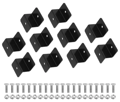 Z-Halterungen für Solarmodule, 10 Stück, Alu, 30 mm, schwarz