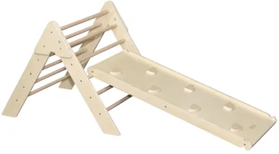 Produktbild von Tryco Klettergerüst aus Holz mit Rutsche