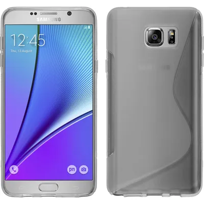 Produktbild von PhoneNatic Case kompatibel mit Samsung Galaxy Note 5 - clear Silikon Hülle S-Style + 2 Schutzfolien