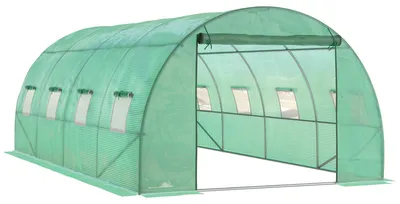 Immagine prodotto di Serra per pomodori da giardino - Serra in film plastico | Colore: Verde | Dimensioni: 300x590x200 cm