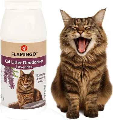 Produktbild von Flamingo Geruchsentferner Katzenurin – mit beruhigendem Lavendelduft – 750g – ne