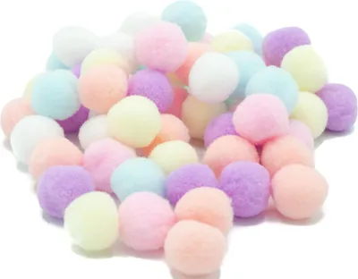 Obrázok produktu pre Pompony na zdobenie, 2 cm, mix farieb, 60 kusov.