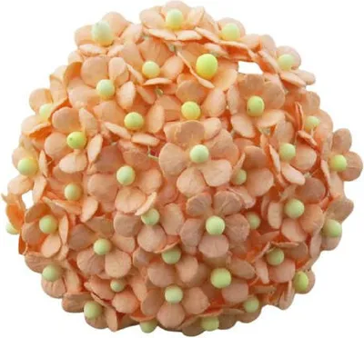 Immagine prodotto di SWEETHEARTS fiori 10mm 50pz. carta gelso scrapbooking, pesca