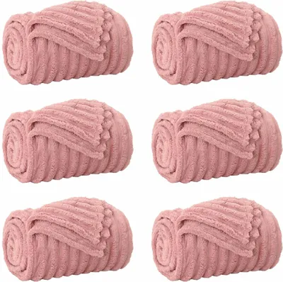 Produktbild von vidaXL Wohndecken 6 pcs Rosa 270 x 240 cm Fleece