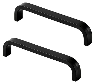Produktbild von 2 Stück 128 mm Möbelgriffe aus Aluminiumlegierung in Schwarz