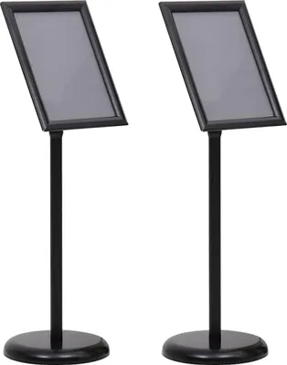Produktbild von Plakatständer 2 pcs Schwarz 32,7 x 24 x 108 cm Aluminium