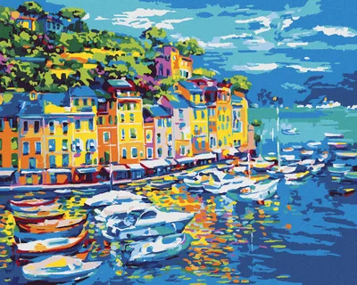 Produktbild von Zuty - Malen nach Zahlen - BOOTE IM HAFEN, 40x50 cm, mit Keilrahmen (bereits gespannt)