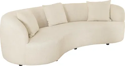 Produktbild von riess-ambiente Modernes Sofa ATELIER 230cm beige Bouclé 3-Sitzer Couch inkl. Kissen abgerundet Schaumstoff